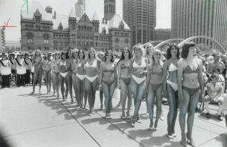 Who's tops? That question will be answered at 3 p.m. today on Toronto Island when judges select from 21 contestants in Chin's 1980 Miss Bikini Contest