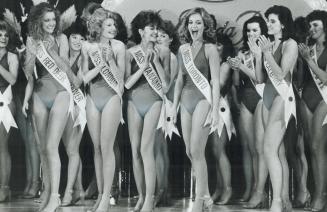 The winner! Miss Toronto, Anne-Marie Britton was delighted as she was announced of the swimful segment of the Miss Canada 1984 pageant. Reader opposes(...)