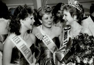 New Miss Teen Canada has high-flying goal, Miss Teen Canada Terri Lynn Smith, right, is congratulated on winning the title in Toronto last night by Mi(...)