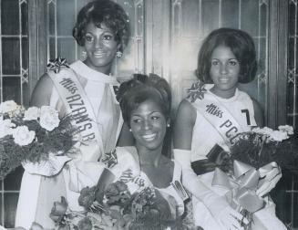 Crowned 'Miss Jamaica-Canadian', Pat Fletcher (centre) won the beauty queen crown last night at Independence Ball of the Jamaican-Canadian Association