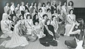 Lots of pizzazz, please, There were 33 misses but nobody was missed yesterday, as Miss Kitchener Waterloo, Kris Kefalas, snapped Miss Canada Pageant '(...)