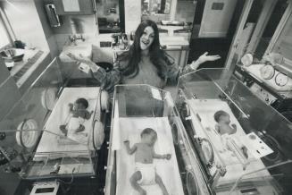 Triplets born a day after wedding, Married on Saturday, Alma Collins, 19, gave birth Sunday to triplets