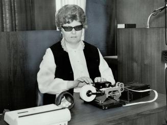 Speed demon: Shirley Short can do 180 words a minute on her braille shorthand machine