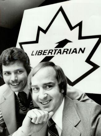 Libertarians Alex Eaglesham (right), Nick Moldovanyi
