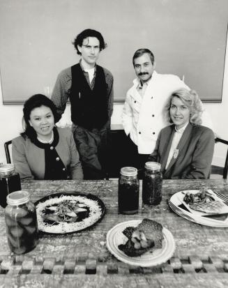 Good Cause: From left, Dinah Koo, Jamie Kennedy, Simon Kattar and Allison Cumming are among top cooks and caterers providing a meal to help AIDS research