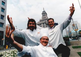 Our Man Mosimann: Metro chefs, above from left, Marc Thuet, Albert Schnell and Michael Bonacini, are big fans of famous colleague Anton Mosimann, left