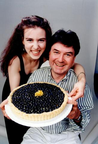 Regan Daley with Father Frank Daley Lemon - Blueberry Cart