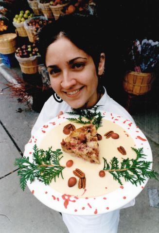 Berried treasure: Lesia Kohut, Pastry chef at All the Best Fine Foods, laces her yummy pudding with cranberries
