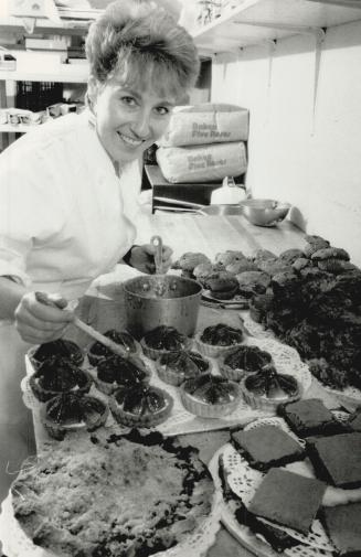 Pastry temptress: Pastry chef Daphna Rabinovitch, 25, has helped make the bakery counter one of the busiest and tastiest stops in the David Wood Food Shop on Yonge St