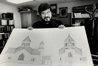 New Church: Rev. Khajag Hagopian, pastor of St. Mary's Armenian Apostolic (Orthodox) Church, shows a drawing of the new $3 million church to be built (...)
