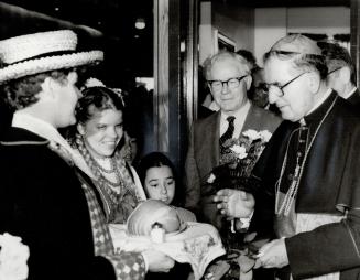 Welcome for the Cardinal, His Eminence Cardinal Rubin, Prefect of the Eastern Churches, gets a traditional Polish welcome of bread and salt from, at l(...)