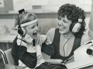 Getting the message, a buzz through earphones he is wearing that tell him something is amiss with the way he is holding part of his body, 9-year-old G(...)