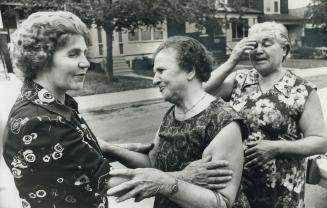 50 Years of being separated ended yesterday for Luise Franchi (left) of Philadelphia when she was reunited with her sister, Lucia Gangolf of France. ((...)