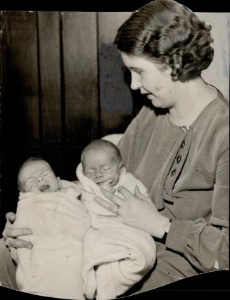 (2) Mrs. X. with her twin sons