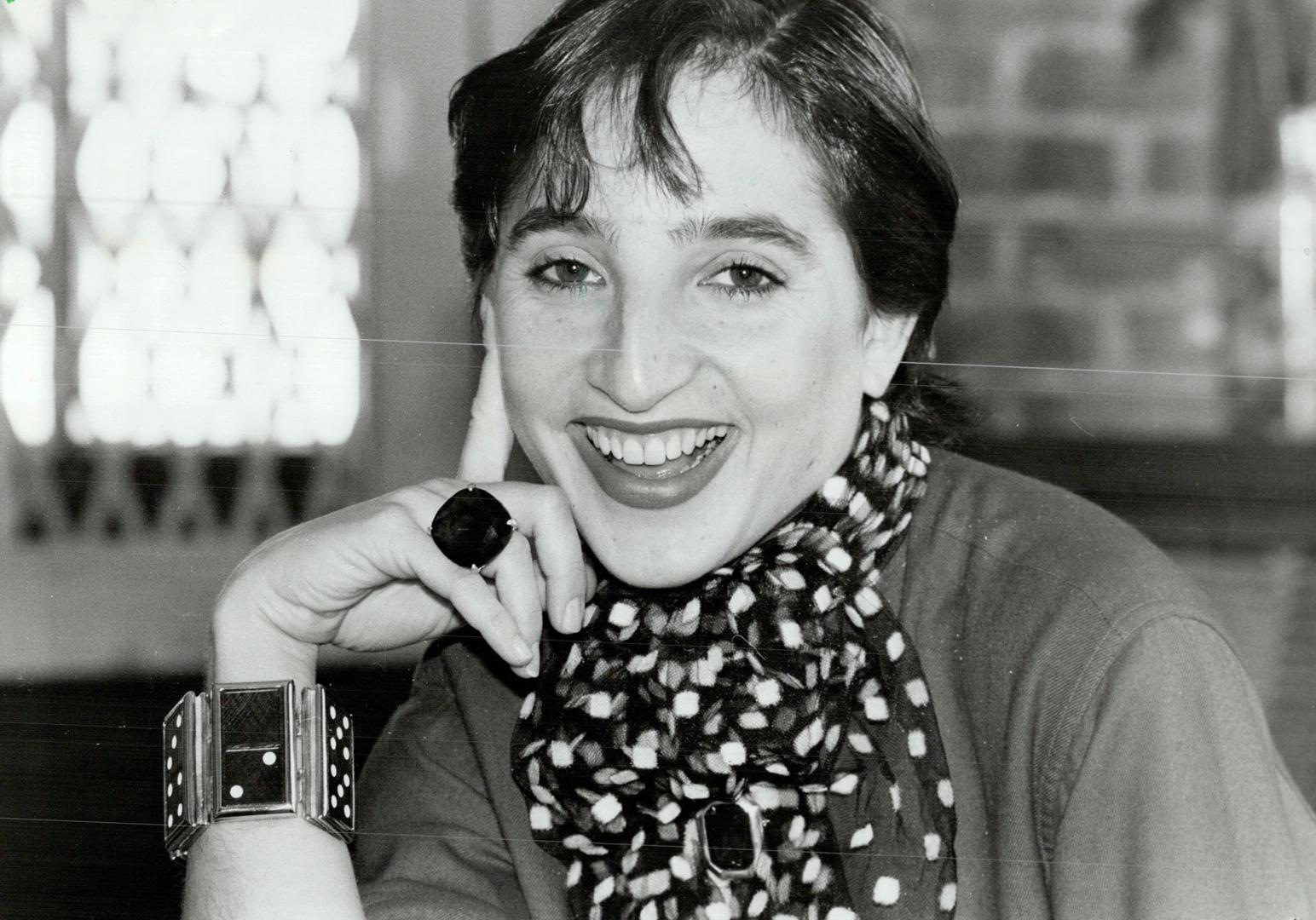 Rising star: Accessories designer Marla Buck, shown here wearing her large-scale costume jewelry, has made a splash in the tough New York design scene