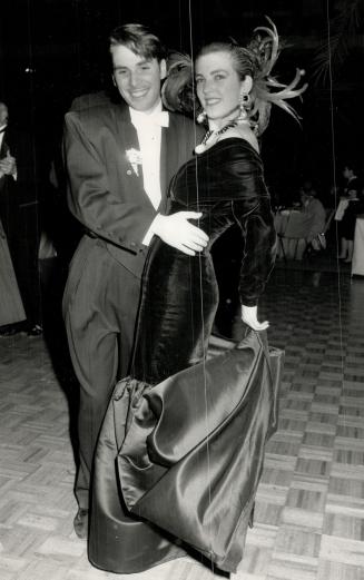 Above, Anthony Ohorodnyk of Sublime, and designer Lee Buchanan, in black velvet of her own design