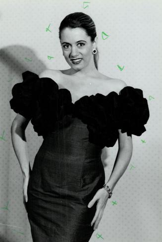 Romantic and sexy: New York designer-socialite Jennifer Bawden models her evening wear