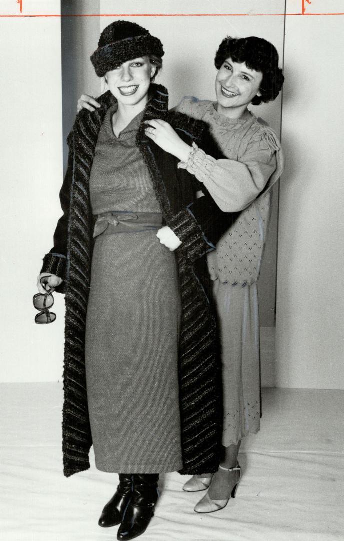 Danuta Czubak, right, with winning outfit worn by Liz Jeffery