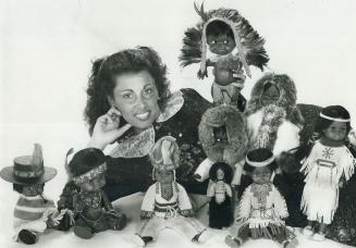 Indian and Inuit dolls sport real fur, leather, suede are created by fashion designer Pat McDonagh