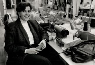 Designer: Lucy Pappano, above, designs clothes for busy women who want to project a professional image