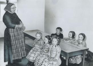 HYMN-singing is taught in kindergarten which starts at age 2 1/2