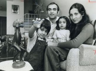 Abdul and Maqsood Ishaq with their children Rehan, 4, and Farah, 2