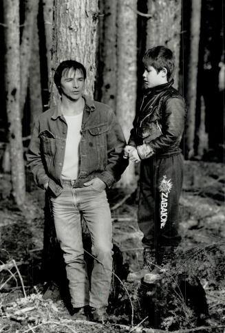 B.C. Logger Art Loring, with son Kevin, 8, says small-scale logging would virtually eliminate the need for assistance for his people
