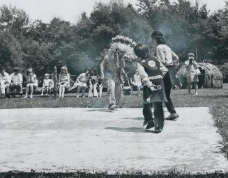 Indian dances are part of the Sunday afternoon show at the Six Nations reserve near Brantford