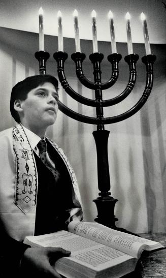 Day of joy: At his bar mitzvah ceremony at Holy Blossom Temple, Jonathan Slivka speaks of a friend who, with his family, has been denied permission to leave Soviet Union