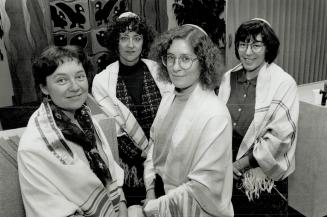 From left, Lilian Nattel, Rena Lipsey, Liane Sharkey and Donna Schachter at their bat mitzvah ceremony at Toronto's only Reconstructionist synagogue, Congregation Darchel Noam
