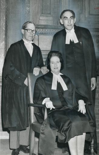New Justices sworn in yesterday are (from left) D