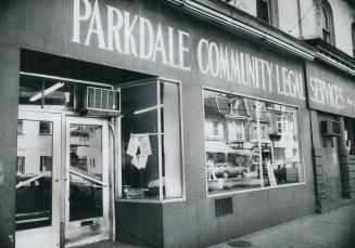 Parkdale Clinic is housed in a drab, green store on Queen Street West