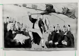 Devils Angling For Lawyers : Print is in the Harvard Art Collection, on show for Osgoode's centennial