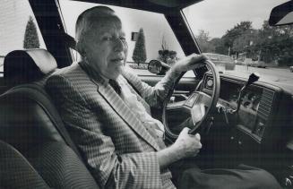 Enjoys driving: Robert McLellan, who will turn 94 on Tuesday, has been driving since 1923