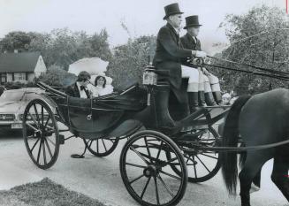 Getting married in royal style, The gleaming landau used by Lieutenant-Governor Pauline McGibbon, and by the Queen when she visits Toronto, carried Fr(...)