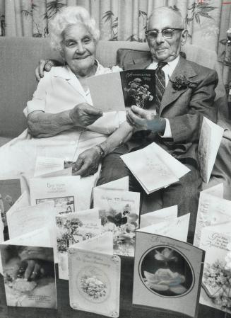 Married 70 years, Greeting cards and telegrams surround Luigi and Rose Del Brocco in their Bedford Park Ave