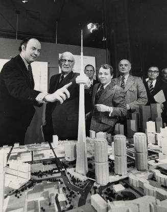 Officials Viewing Model of CN Tower