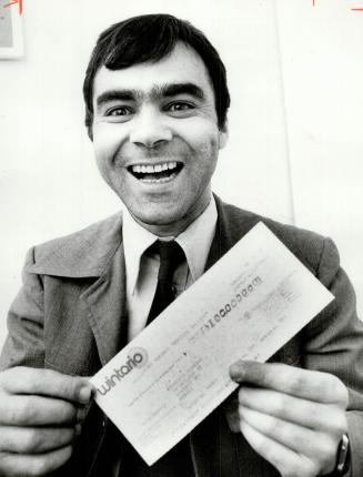 Ernesto Torre and his $100,000 Wintario cheque