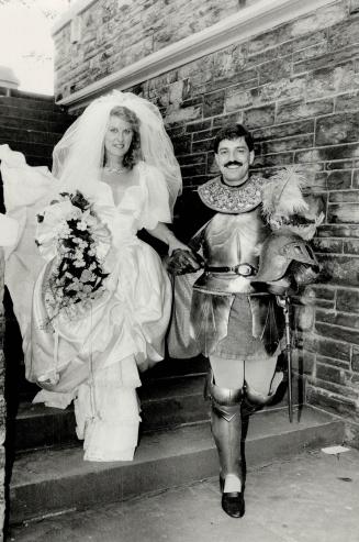Couple make iron-clad vows, David and Donna Bazeau of Ottawa always dreamed of having a fairy tale wedding, so they plighted their troth in Toronto's (...)