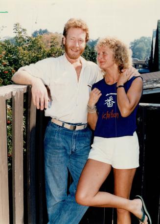 Wedding Couple: Dee Elizabeth Simpson, 43, and Tedd Weyman, 35, met through Weyman's classified ad in the personal columns of a newspaper and are to be married on Saturday