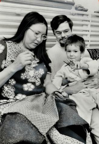 Nancy and Michael Woods with son Nistum, who is 2 1/2, Only the government discriminates against Indian women marrying whites
