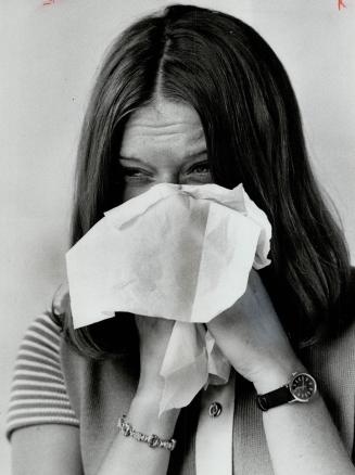 A hay fever victim in action, Canada has plenty of havens from its scourge