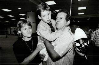 Gorian Ninkovaski 1993 (Cerebral Palsy) w/mom Vesna & benefactor Steve Salev