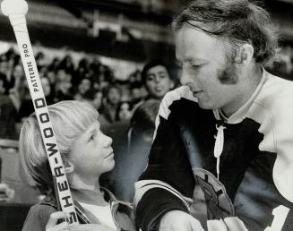 Stephen met one of his hockey hereos, Gerry Cheevers, goalie for the Boston Bruins, when The Star's Lotta Dempsey took the little boy to the filming o(...)