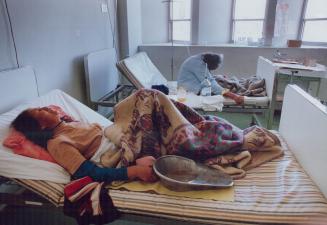 Women in Hospital De Apoyo Maria Auxiliadora in Lima suffering from cholera