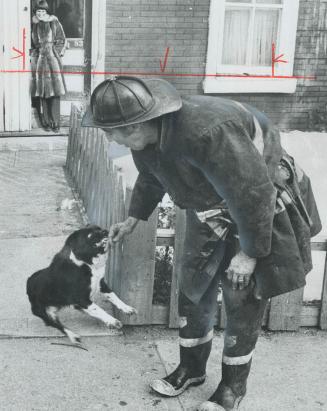 Nipper Chews out rescuer, Firefighter Don Hunter got few thanks for his efforts at a Sackville St