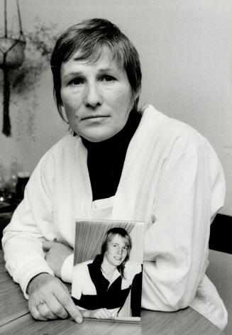 Gift of life: Lise Lynas holds a picture of her son Scot, who was declared brain-dead as a result of an accident last May