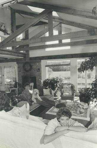 Bob and Lisa in the living room of their country retreat, bought in the spring of 1975