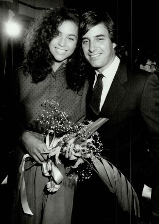 Above, Dionne Whittaker of Vancouver, who placed first in the Canadian Look of the Year finals, with John Casablancas