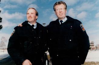 Constables Warren Ellis (left) and Mark McConky